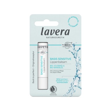 Bálsamo labial Basis Sensitive aceite de jojoba & almendras BIO lavera