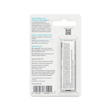 Bálsamo labial Basis Sensitive aceite de jojoba & almendras BIO lavera - INCI