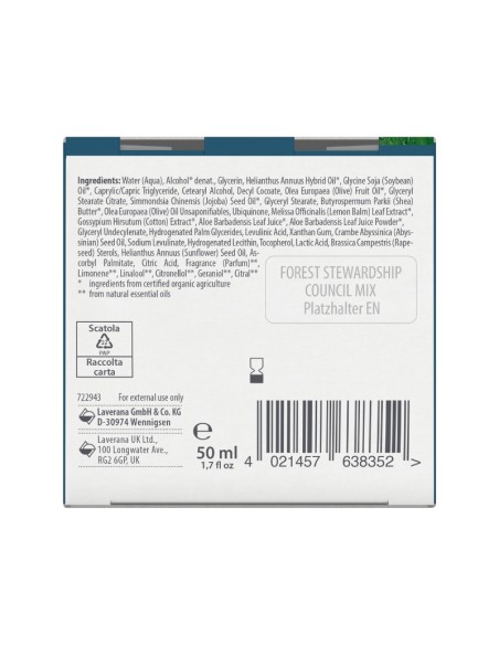 INCI de la Crema hidratante noche Q10 Basis Sensitiv lavera