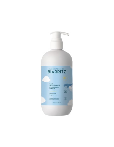Agua Limpiadora 500 limpieza suave de la delicada piel de cara y cuerpo del bebé.