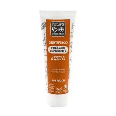 Pasta de dents Frescor especiat cúrcuma gingebre NaturaBIO Cosmetics