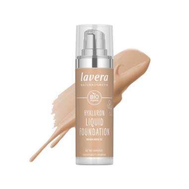 Maquillaje fluido hyaluron 03 warm nude lavera
