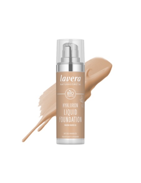 Maquillaje fluido hyaluron 03 warm nude lavera