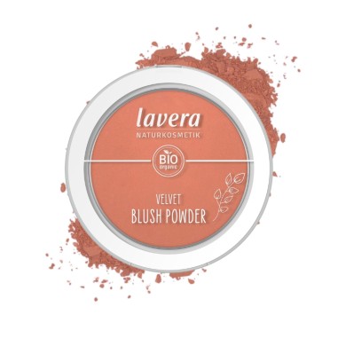 Colorete natural en polvo Velvet 01 Rosy peach lavera