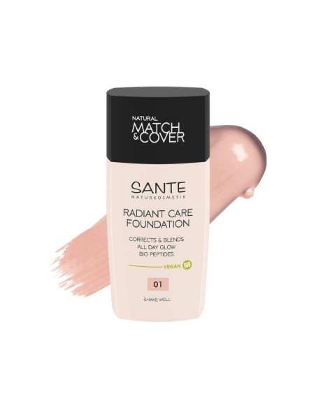 Maquillaje fluido radiant care 01 warm ivory Sante