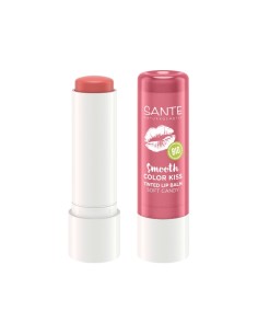 Bálsamo labial Color Kiss 03 Soft Candy de Sante, tono rosado suave con hidratación y brillo natural. 2