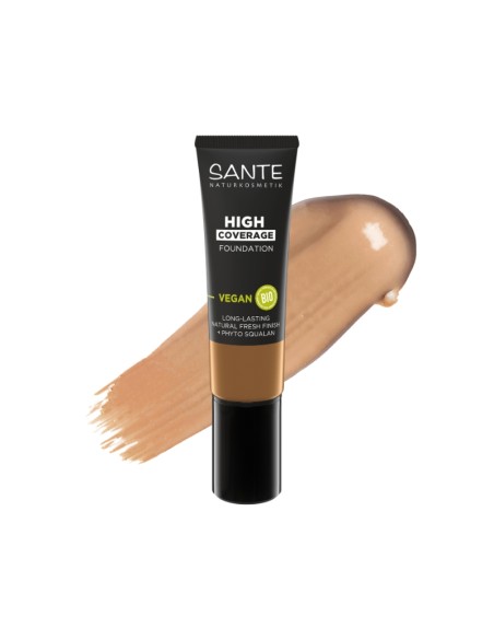 Maquillaje fluido alta cobertura 07 golden bronze Sante