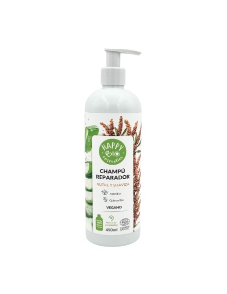 Champú reparador Quinoa & aloe vera BIO 450ml HAPPY BIO Cosmetics