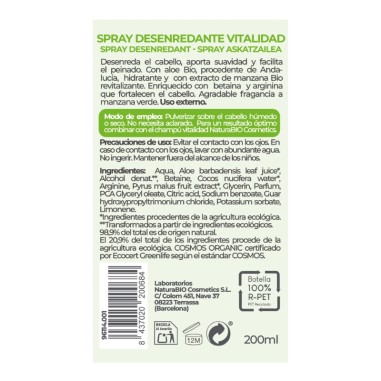 Spray desenredante Vitalidad aloe...
