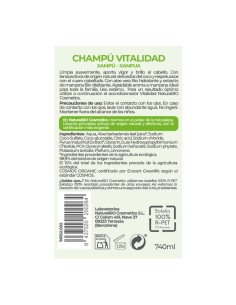 Champú ecológico Vitalidad aloe vera y manzana NaturaBIO cosmetics 2