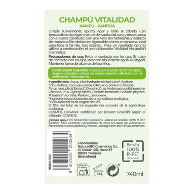 Xampú natural Vitalitat aloe i poma...