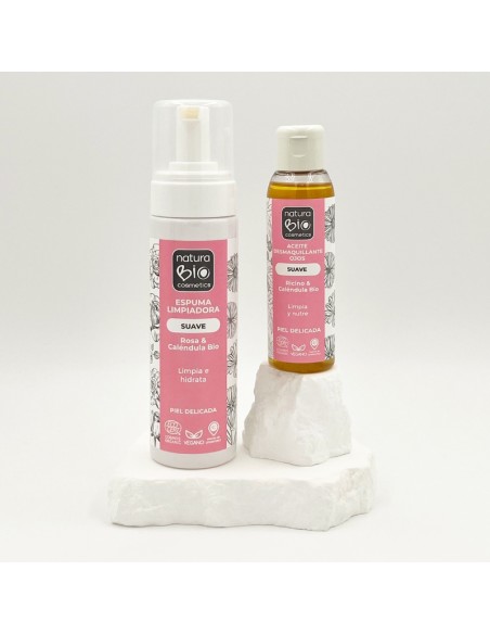 Oli desmaquillant d’ulls suau Ricí i calèndula Bio NaturaBIO Cosmetics