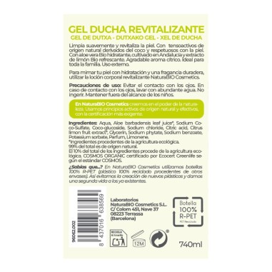 Gel revitalizante aloe vera NaturaBIO Cosmetics para una piel fresca