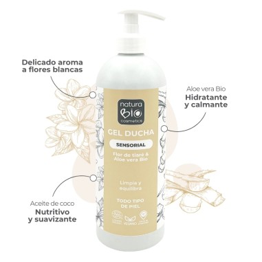 Gel de dutxa Sensorial flor de tiaré...